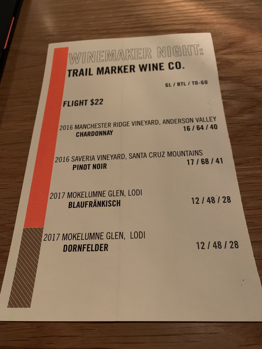 These @trailmarkerwineco wines were 🙌🏼❤️. Blaukfränkisch and Dornfelder from Lodi... how frikkin cool is that?!