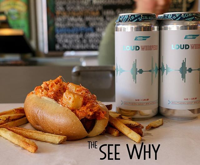 curiousdogknox's tweet photo. Looking for something new to try? 
The sweet &amp; spicy See Why features white cheddar, our special house-made kimchi, pineapple and sriracha. Try it with a Loud Whispers American Pale Ale by Southern Grist Brewing. https://t.co/0mPQ99cXCh https://t.co/XtQf8fzI0h