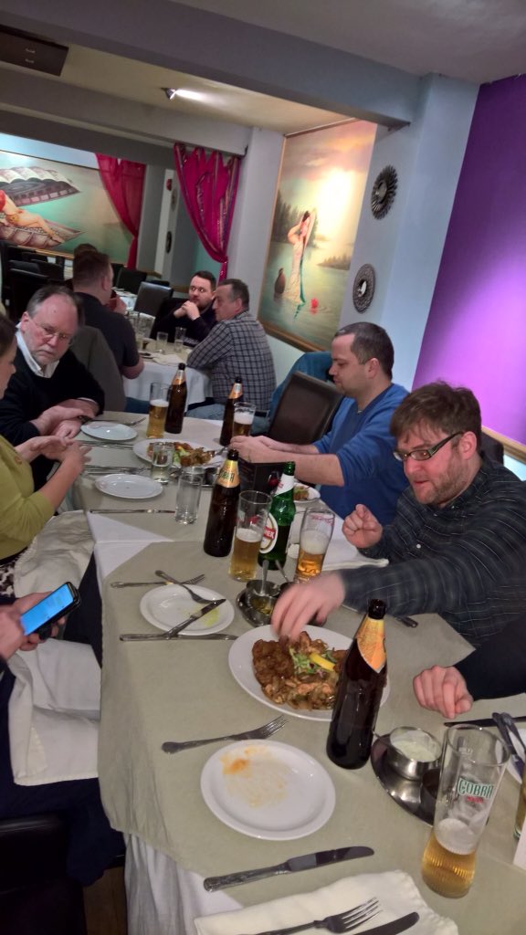 wiredcumbria's tweet photo. Another great @wiredcumbria networking evening over a #Curry in #Carlisle at a new venue for us in 2019 in the city 👍
With the #Cumbria #Digital #Creative & #Tech sector
#WiredCurry https://t.co/Vpiue5Ppec