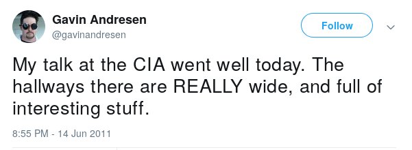 3) Did you know: Gavin Andresen worked with the CIA, explaining details on bitcoin etc?