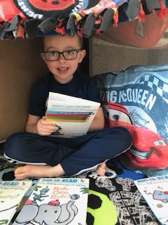 My class has been sending me cool pictures of them reading during these cold, cold, days! ❄️💕 Here is Westin in his #ReadingFort <a href="/SayrePTO/">SayrePTO</a>