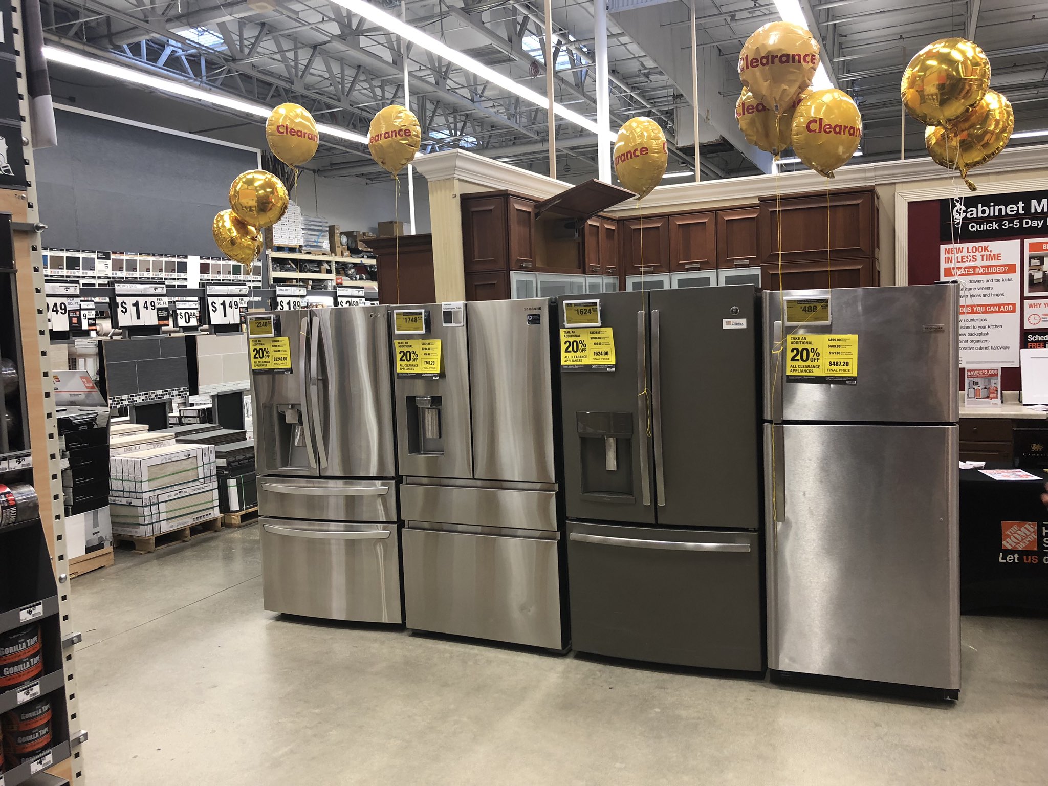 Home depot clearance fridge deals