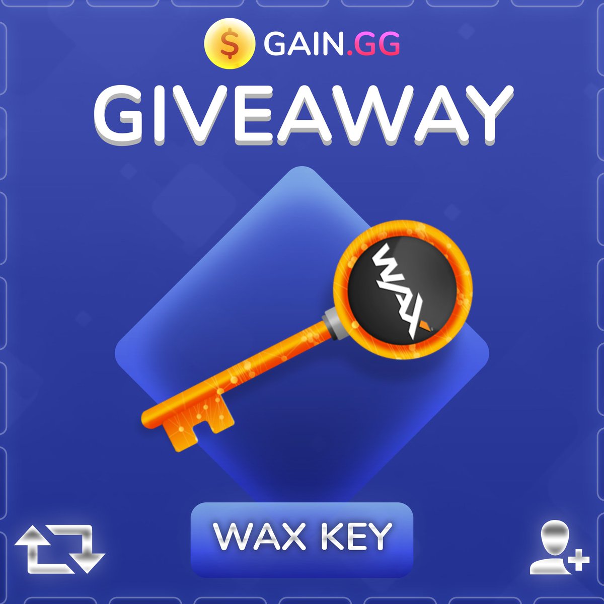 GAIN_GG's tweet image. Final WAX Key giveaway

✅ Follow @gain_gg 
✅ Retweet
✅ Tag a friend