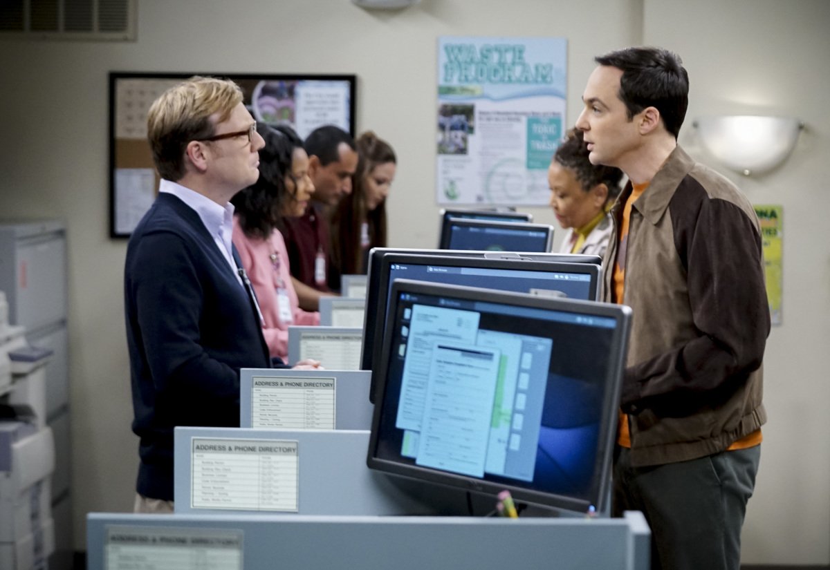 bigbangtheory's tweet photo. When Bernadette and Howard enlist Sheldon's help in navigating some bureaucratic paperwork, he quickly realizes they're navigating into major legal jeopardy. Stream tonight's new #BigBangTheory at 8/7c on @CBS and @CBSAllAccess! https://t.co/w2qdwJRrq6 https://t.co/gcczLZ0Cqh
