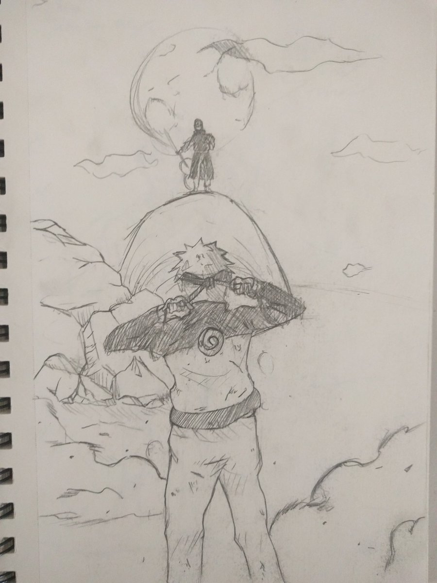 Donidraws On Twitter Naruto Vs Masked Man Sketch