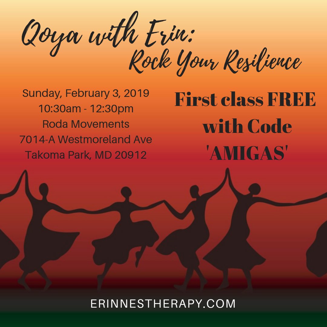 Join us for your first Qoya this Sunday FREE with code AMIGAS! Sign up now on the website: bit.ly/qoyawitherinsi… 💃  #takomapark #Maryland #washingtondc #qoyalove #meditation