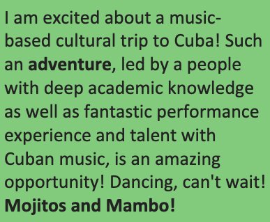 ConjuntoPhilly's tweet photo. Read why one trip registrant is excited to be a part of our trip to Cuba - and register today! https://t.co/oJwA9qbBnw https://t.co/6nGFQAbYUu