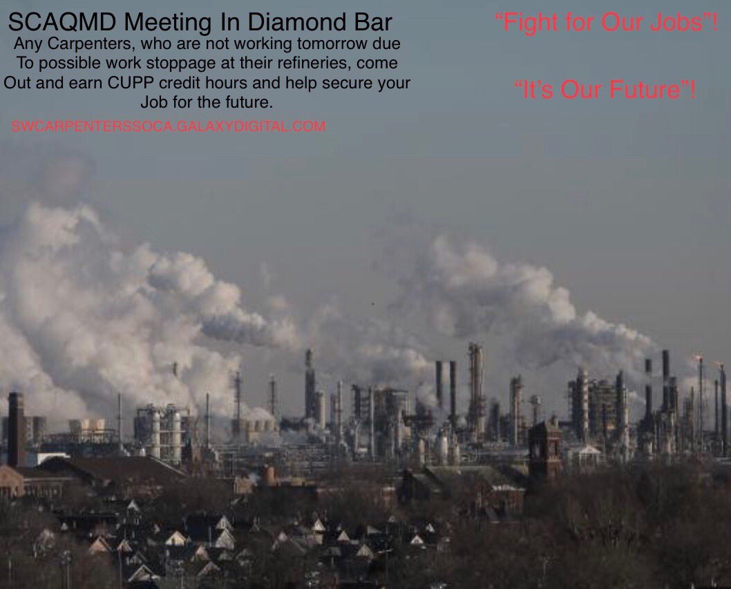 EldrigeRay's tweet image. Carpenters come out and support these 2 SoCal refineries future and ours! #swcarpenters