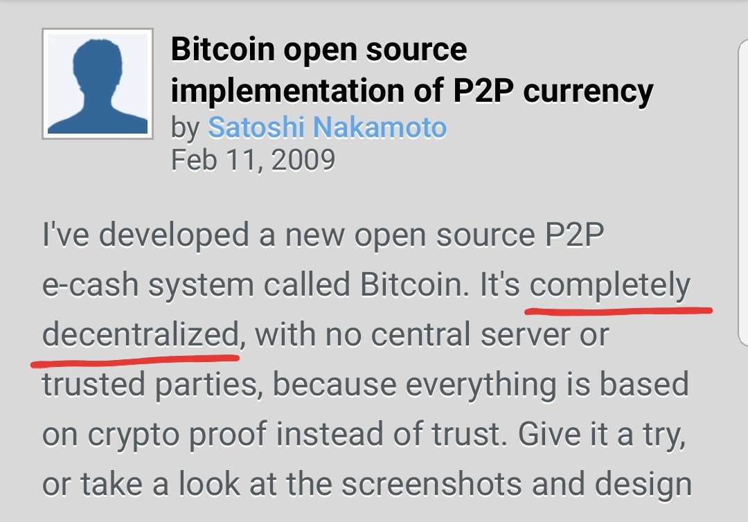 5) Big Blocks .. because that undermines Bitcoin's P2P / decentralized nature, and forces Bitcoin back onto a central server that can be easily controlled and/or taken down (as indeed happened with some Bitcoin predecessors, and many altcoins like Ethereum/Infura, Ripple etc).