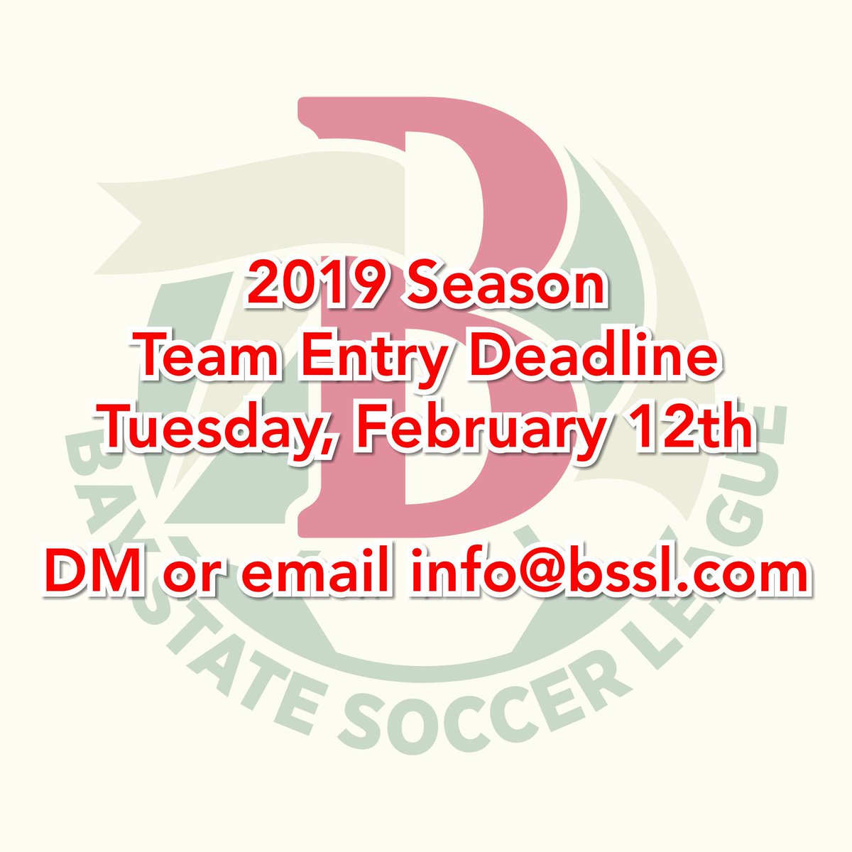 Interested in entering a team into BSSL for 2019? The deadline is fast-approaching (February 12th). DM us or email info@bssl.com for more info.