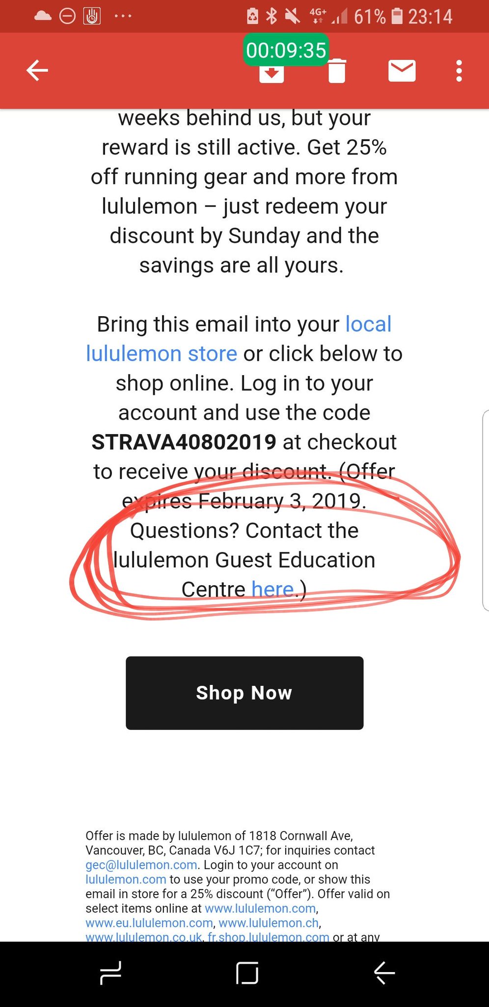 lululemon discount code uk