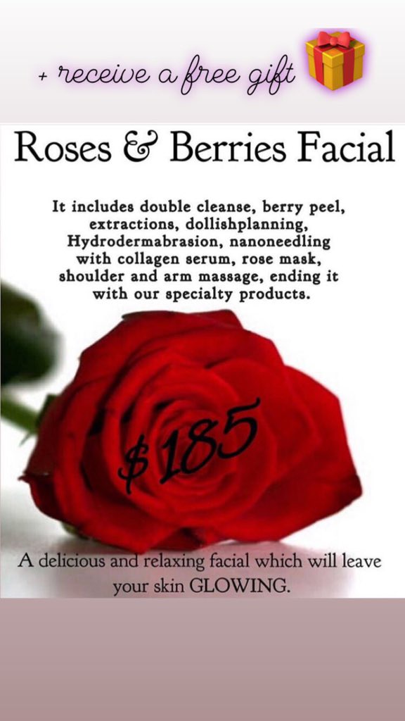 dollishmar's tweet photo. Don’t miss out our awesome Valentine’s Day Specials ❤️ show that special someone how much you fare by giving them a nice relaxing facial ❤️ book now :) https://t.co/9izc3d1Vwx