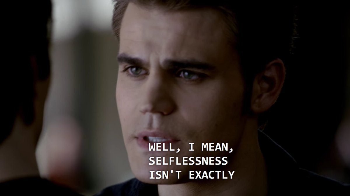 stefan is super condescending, he has this patronizing attitude that reeks of superiority. His little snide comments about damon are so unnecessary. Its literally something he does continuously throughout the show. we get it, u love to belittle people to make yourself feel better