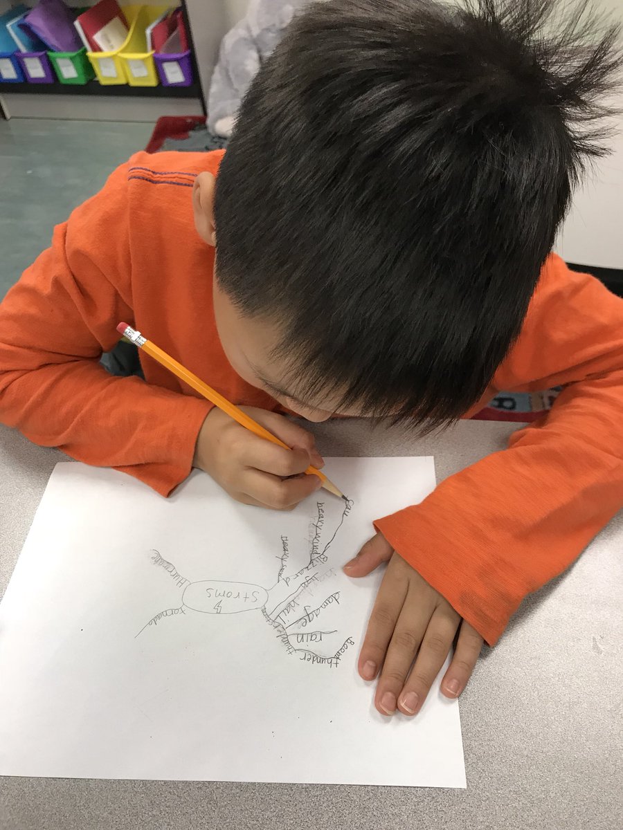 MsSubhi2ndGrade's tweet photo. We worked on adding details to our storms mind maps today! @BraddockElem @BraddockEsaap https://t.co/9eCqM9aQyt