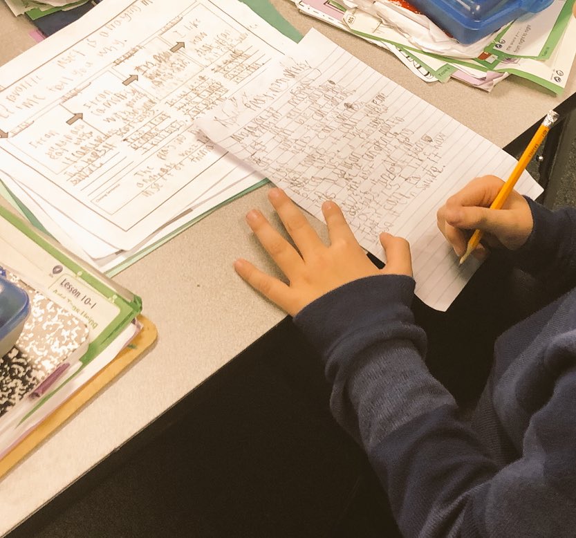 nellyg919's tweet photo. Ss use a “flee” map (flow + tree) to help them formulate and support their opinion. I like to color code for my ELLs to help them write from their maps ✍️ #thinkingclassroom #thinkingmaps #fleemap #WritingCommunity #LionsRock2019 https://t.co/spPnfklyu8