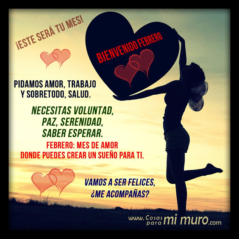 Josefa Castro on Twitter: "¡Bienvenido Febrero! Tráenos buenas noticias y  que el amor y el cariño no falte nunca en nuestras vidas. Besos y abrazos.  Welcome February! Bring us good news and