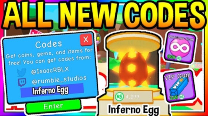 Code Game Roblox On Twitter All New Code 2019 Bubble Gum Simulator Roblox Bubblegumsimulator 1 Candycane 2 Freeegg 3 Lotsofgems 4 Twitterrelease 5 Freecoins Https T Co Uv2jykofz5 - roblox all twitter codes