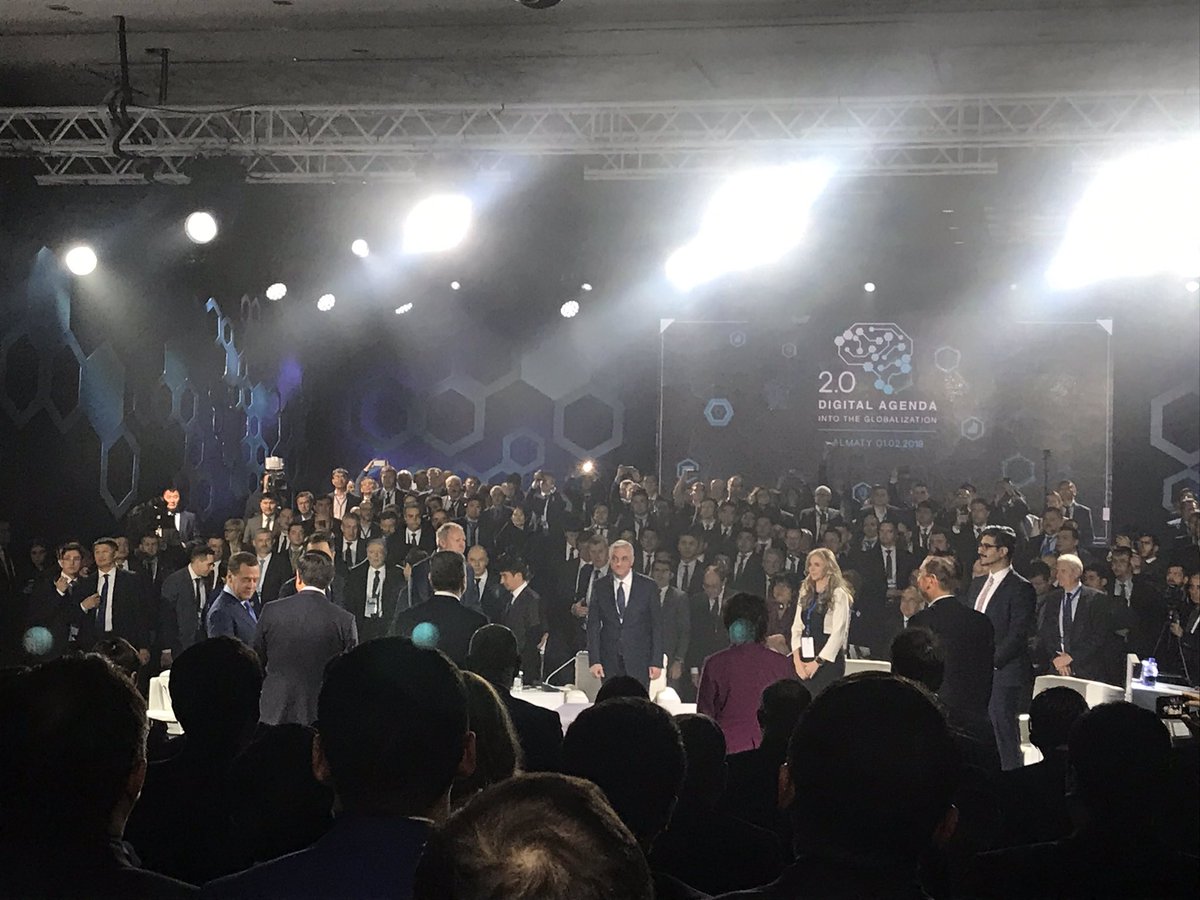 At the 2.O Digital Forum in Almaty, conference to form partnerships, with Prime Ministers from Russia, Kazakhstan, Belarus, Kyrgyzstan and the Vice PM of Armenia; and delegations from Georgia, Tajikistan, Mongolia and Azerbaijan. #digitalagenda2
#innovativeEcosystemofEurasia
