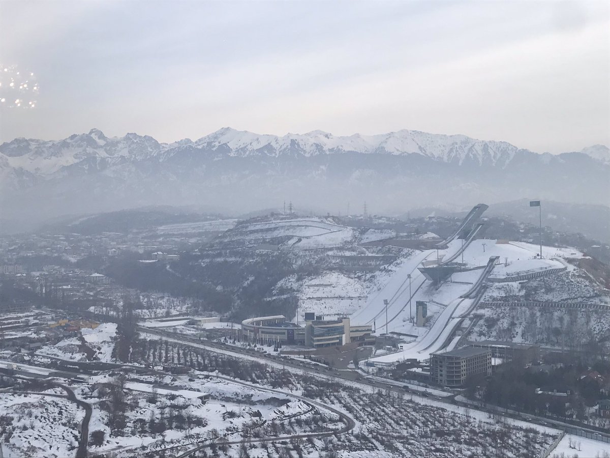 Amazing city, Almaty, Kazakhstan. Have you been? Not very cold winter. And right outside the 2.O Digital conference ar the Ritz, breathtaking mountains and ski jumps! Makes one want to go ski or snowboard! #DigitalAgenda2 #InnovativeEcosystemofEurasia