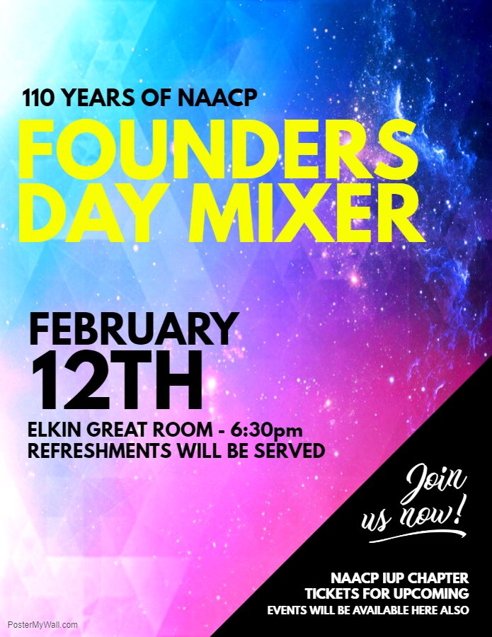IUPNAACP16's tweet photo. #BlackHistoryMonth is right around the corner, be sure to mark your calendars for our events #IUP no matter who you are, we wanna see you here!!! https://t.co/2HvfyECWcR