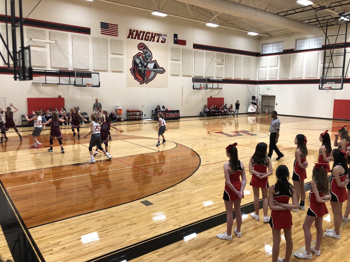 APMcWherterLTMS's tweet photo. Great kids playing and cheering on and off the court tonight @LakeTravisMS #ladyknights #eightgradebasketball #itswhoweare https://t.co/AHgNio20c5