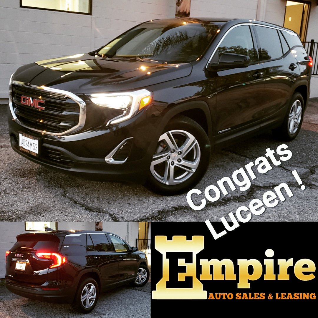 Empire_AutoSale's tweet photo. Congratulations Luceen on your  2019 GMC Terrain !!!
Drive safe and welcome to the Empire Auto Family
#empireauto #new #car #lease #purchase #finance #newcarlease #newcarfinance #refinance #leasingcompany #glenoaksblvd #autobroker #autobrokers #autobrokersales #brokerdeals https://t.co/BNVj38sXOb