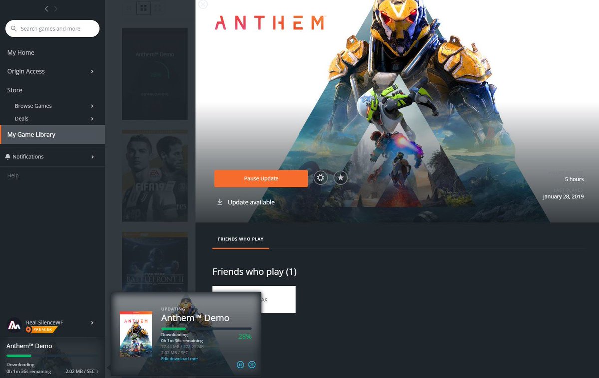 elianthelunsil's tweet image. Downloading the @anthemgame update! I am so freaking happy! #Anthem #PublicDemo #Bioware #EA