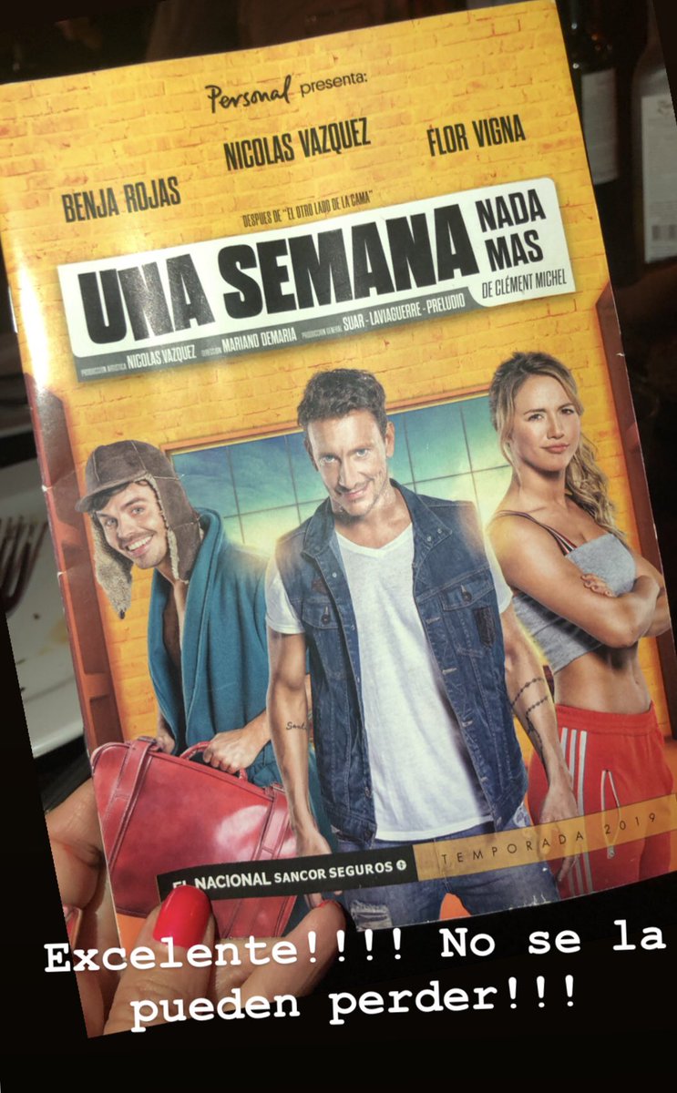 Me encantó!!!! <a href="/vazqueznico/">Nicolas Vazquez 🇦🇷</a> <a href="/rojasbenjamin/">Benjamín Rojas</a> <a href="/flor_vigna/">Florcita</a> 👏🏻👏🏻👏🏻👏🏻👏🏻👏🏻👏🏻👏🏻 @1semananadamas 😂😂😂
