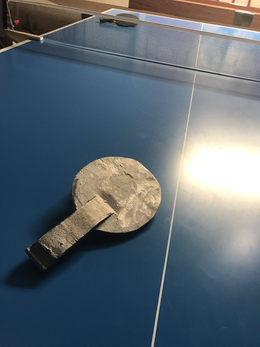 RQuick216's tweet photo. If you ever see an aluminum ping pong paddle...... #mines #csm #HelluvaEngineer #hillhallfoundry https://t.co/I7LWU3GlZY