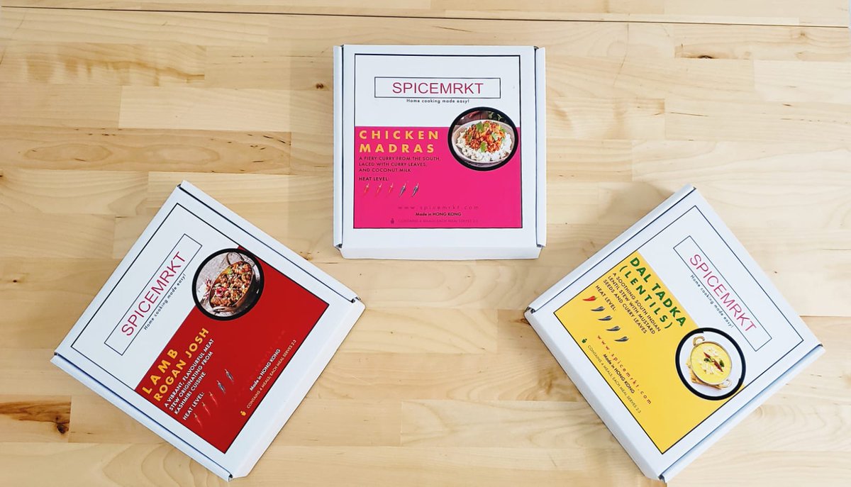 PackMojo's tweet photo. Sugar, spice, and everything nice. SPICEMRKT's Spice Kits make it easy for anyone to make delicious Indian meals at home. What's not to love? #eCommerce #mailerboxes #packaging #packagingdesign https://t.co/ArvFlULvsV https://t.co/CVv2qQWVOB