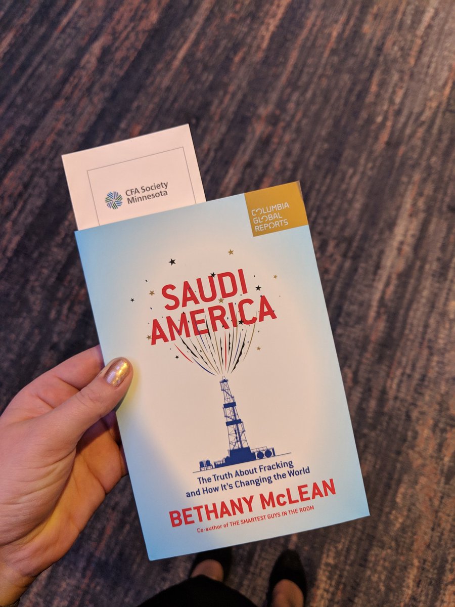 Ended the night with a signed copy of Bethany's latest book! Thank you <a href="/CFAMN/">CFA Society Minnesota</a> for a fantastic evening!