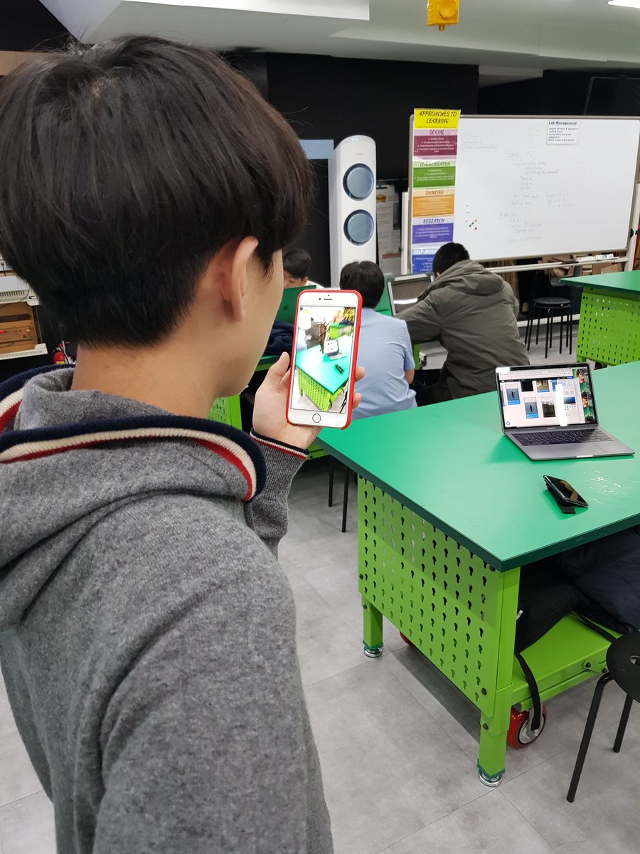 HammerbergRyan's tweet photo. Students are testing their Agmented Reality (AR) experiences for the FOBISIA coding challenge. #FOBISIA #CREATIVECODING @SFBritishSchool @SFS1912 #sfslearns https://t.co/70vNMBYKgq