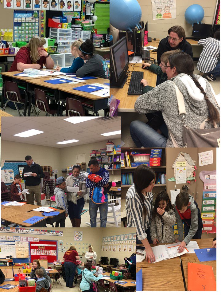 Check out our amazing students leading their own conferences with their parents at tonight's Pow Wow! Informative data that the students chart themselves! Students, parents, and teachers enjoyed time playing learning games as well!  #takingownership #one #bebrave #thrivemoore