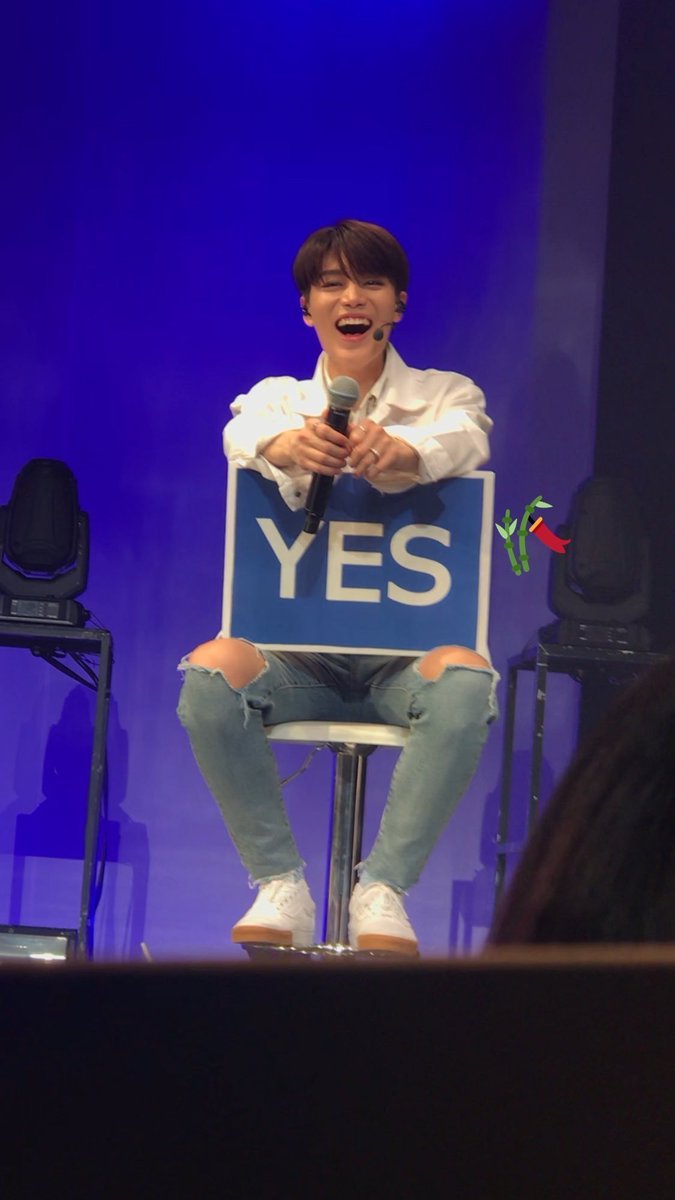 180520, taeil looks hella cute and adorable with his "YES" board on NCT127's JAPAN SHOWCASE TOUR : CHAIN and i won't be missed it! 