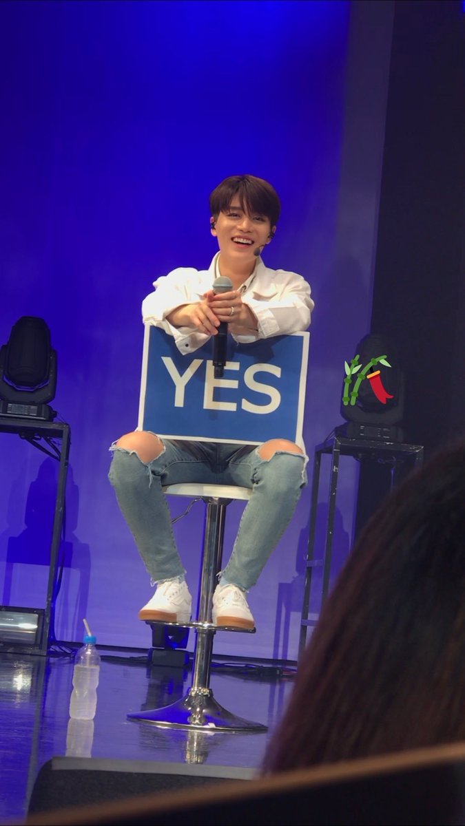 180520, taeil looks hella cute and adorable with his "YES" board on NCT127's JAPAN SHOWCASE TOUR : CHAIN and i won't be missed it! 