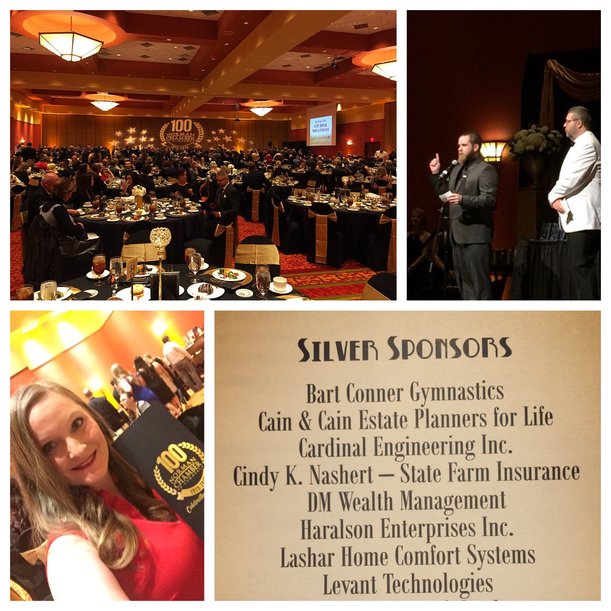 LevantTech's tweet image. It was a privilege to #SupportNorman celebrating 100 years with the @NORMANCHAMBER! Stacy &amp;amp; Ryan were presenters 🎤for the #Norman Ambassador of the Year award &amp;amp;  @normannext Under 40 awards. 🏆 Kara &amp;amp; the #LevantTechies were proud community sponsors tonight