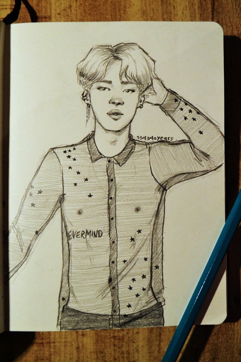 20190131 / day 31AH I've finished the first month! this has been so fun. (i would like to formally apologize to Park Jimin cuz this is the stiffest he has ever looked, i'm so sorry)  @BTS_twt