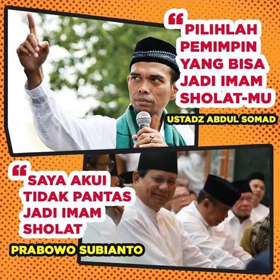 KosongSatuMetal's tweet photo. Seperti kata pak @ustadabdulsomad Pilihlah Pemimpin yang bisa jadi imam Sholat-mu..
Selamat hari jumat, jangan lupa sholat jumat ya!
Ohiya, hari ini pak @prabowo sholat jumat dimana ya?! 🤣🤣

#jokowilebihbaik
#jumatberkah https://t.co/v3y8AUd28H