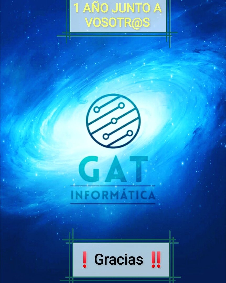 GatInformatica's tweet photo. ❗Hoy en GAT Informática estamos de aniversario ‼️Cumplimos 1 año a tu lado, ayudándote a conseguir la tecnología que necesitas. Gracias a tod@s nuestr@s clientes/as y a quienes nos quedan por conocer. 😊

#aviles #asturias #aniversario #gracias #gatinformatica #1año https://t.co/pl79pdis7c