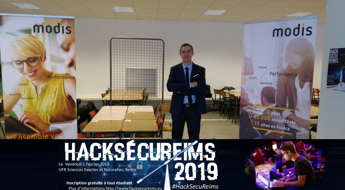 AkkodisFrance's tweet image. 24h pour relever le défi de la sécurité informatique au #HackSecuReims édition 2019 ! @ModisFrance vous donne rendez-vous ce 1er et 2 février à #Reims pour défier les experts et découvrir nos opportunités d'#emploi hacksecureims.eu

#Cybersecurité #Hacking #InfoSec #event
