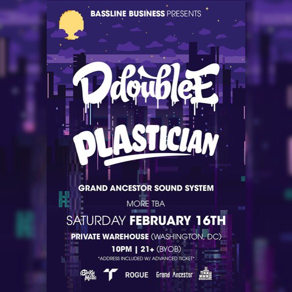 Plastician's tweet photo. Los Angeles & Washington in a couple of weeks time myself and @DDoubleE7 are hitting your cities for a quick stop.
Will be playing a set on my own as well as running the tracks for Double - come and hear #jackuum LIVE. Itβs gonna be MAD
Feb 15th in LA
Feb 16th in Washington https://t.co/fHvwxRLD3C