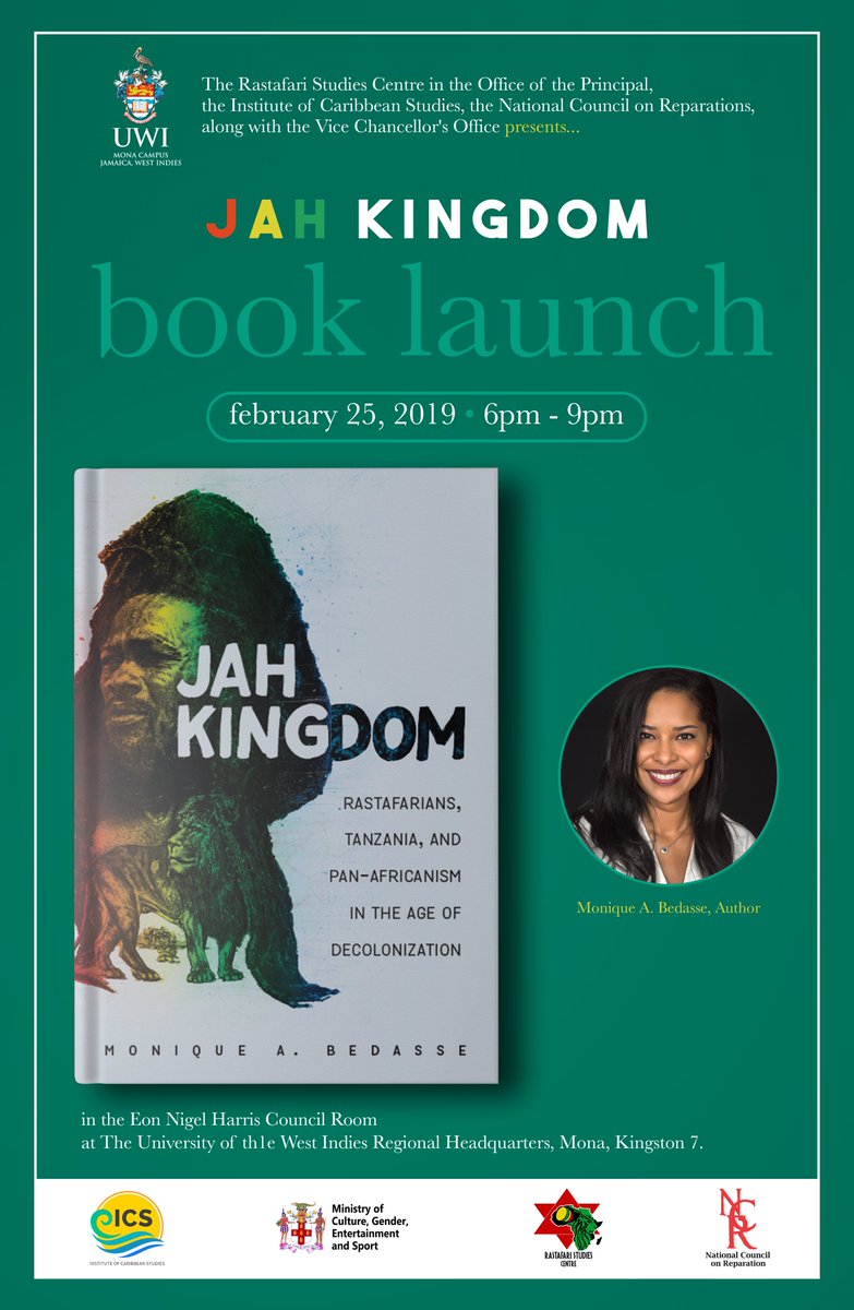 RastaConference's tweet photo. On February 25, 2019, we will be launching Jah Kingdom, a critical piece of work on the movement of Rastafari and the Pan African movement in Tanzania. Check the flyer for details and see you there!!! @UWIBookshopCH @SonjahStanley @talk_ganja https://t.co/EVFazanxRq