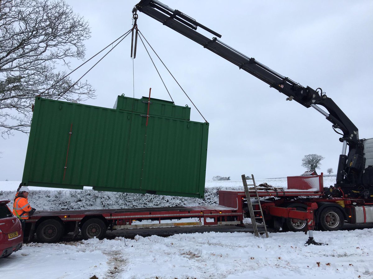 Outstanding work from <a href="/cfbboilers/">CFB BOILERS</a> and their delivery team to get our boiler to site through the Devon snow. 👍#craftbeer #buildingabrewery #discoverutopian