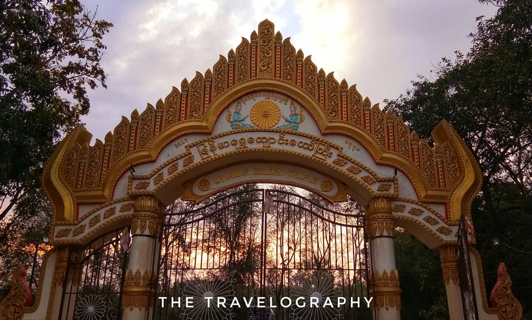 TTravelography's tweet photo. This beautiful Golden Myanmar Temple (monastery) was built in 1996 at monastic zone in Lumbini. It is also one of the oldest structures in that area.  One of the praying halls in the temple has a corncob-shaped tower (shikhara) styled after the temples of Bagan. #TheTravelography https://t.co/UQg5HLRWvJ