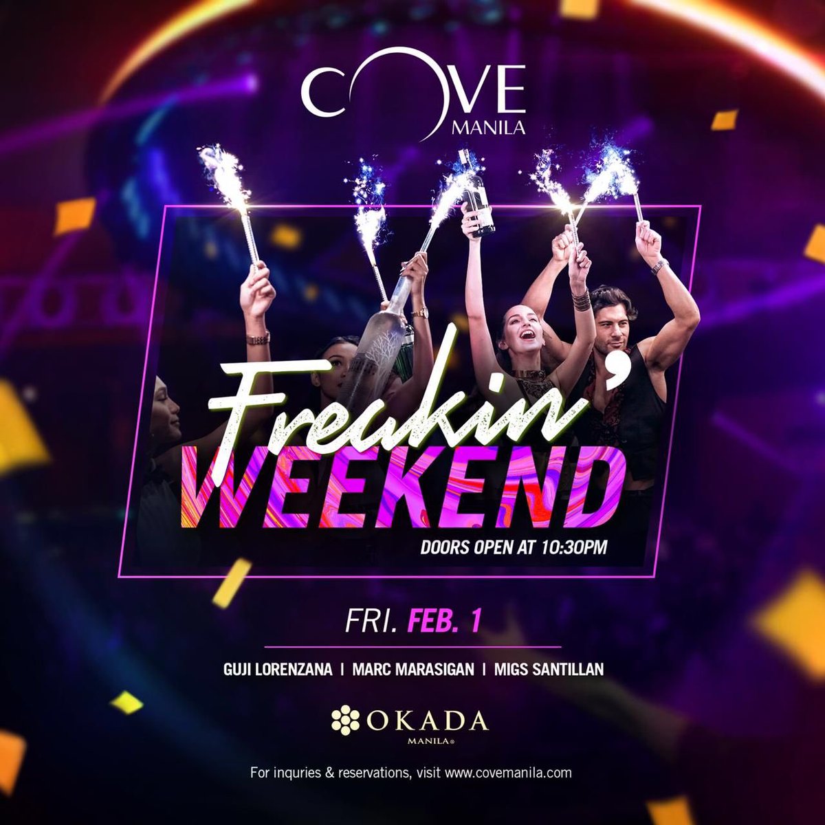 marcmarasigan's tweet image. It's the freezin' Freakin' Weekend! See you all tonight at @CoveManila!🥂

#CoveManila #FreakinWeekend