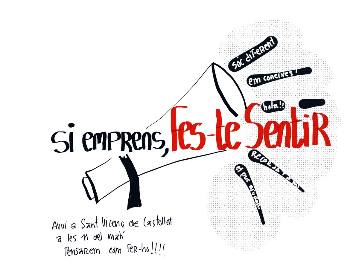 Si emprens FES-Te SENTIR!!! Aquest serà el missatge al taller que faré avui a #SantVicençCastellet #EspaiImpuls m, inspiraré amb exemples reals de gent que amb constància i tenacitat explica el que fa! #emprendre