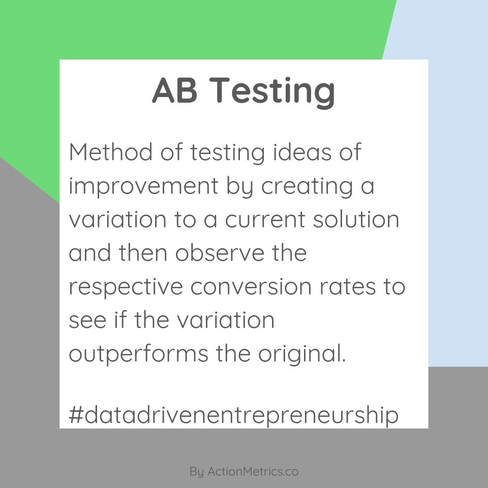 ActionMetrics's tweet photo. The most essential part of growth hacking is running experiments 🕵️ but there are multiple ways of doing this, whereof the most reliable method is AB-testing. Check out the article to learn how your startup can apply the method https://t.co/SnwvrJFFRk
#growthhacking #growth https://t.co/t88qu5ra7o