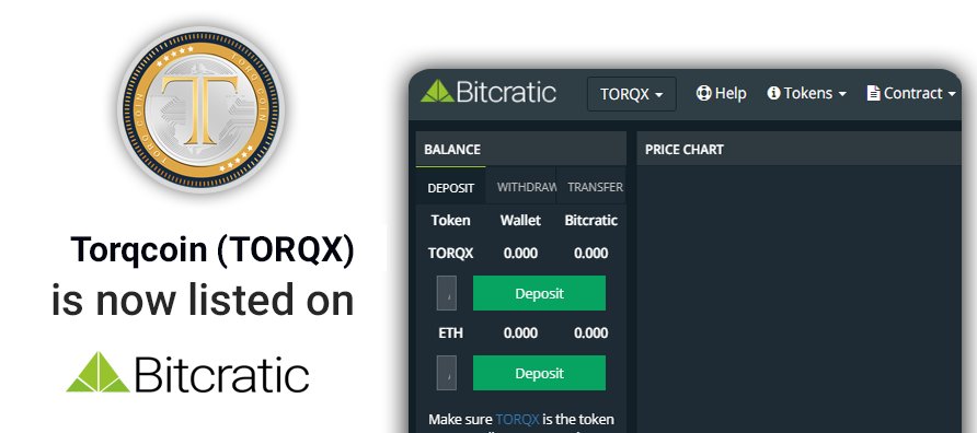 bitcratic's tweet image. Torqcoin (TORQX) is now listed on #Bitcratic 
bitcratic.com/#!/trade/TORQX…
#ethereum #cryptocurrency #trading #CryptoNews