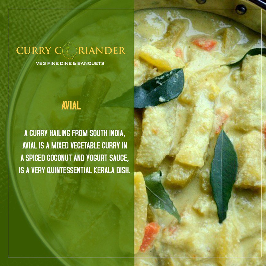 currycoriander's tweet photo. Avial a mixed vegetable curry in a spiced coconut and yogurt sauce is a very quintessential #Kerala dish that is an essential part of the Sadya, The Keralite vegetarian feast!
#CurryCoriander #oriental #finedine #restaurant #flyfoxdigital #CraveForCurry #love #foodies #delicious https://t.co/RKkLtWXwEO
