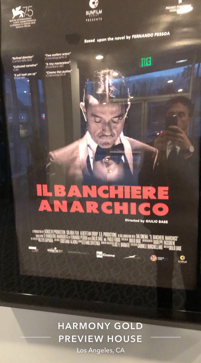 GiulioBase's tweet image. Anteprima americana del “Banchiere Anarchico”
(HFPA official screening @goldenglobes)

Forse sono emozionato.